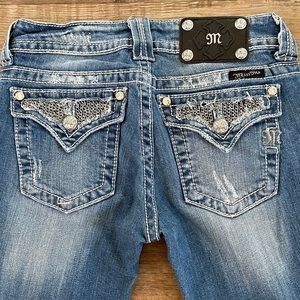 Miss Me chain embellished jeans 26